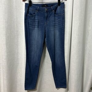 1822 Denim Medium Blue High Waisted Stretch Skinny Jeans